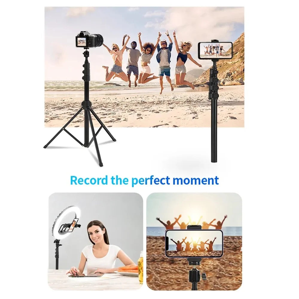 JMARY MT-40 2-in-1 5-section Height Adjustable Tripod Monopod with Phone Holder - 4