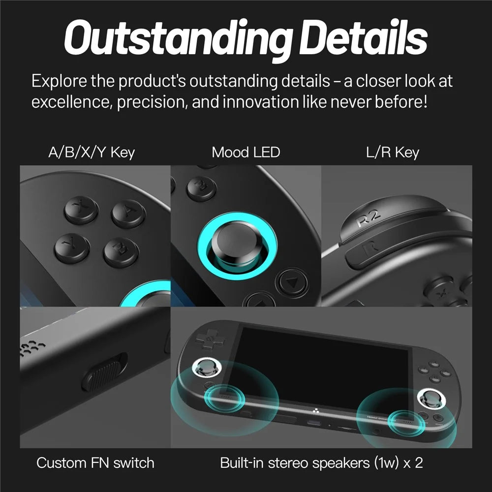 ANBERNIC Retro Handheld Game Console Built-In 26+ Emulator Console (With 256G Memory Card, English Version) - Black - 5