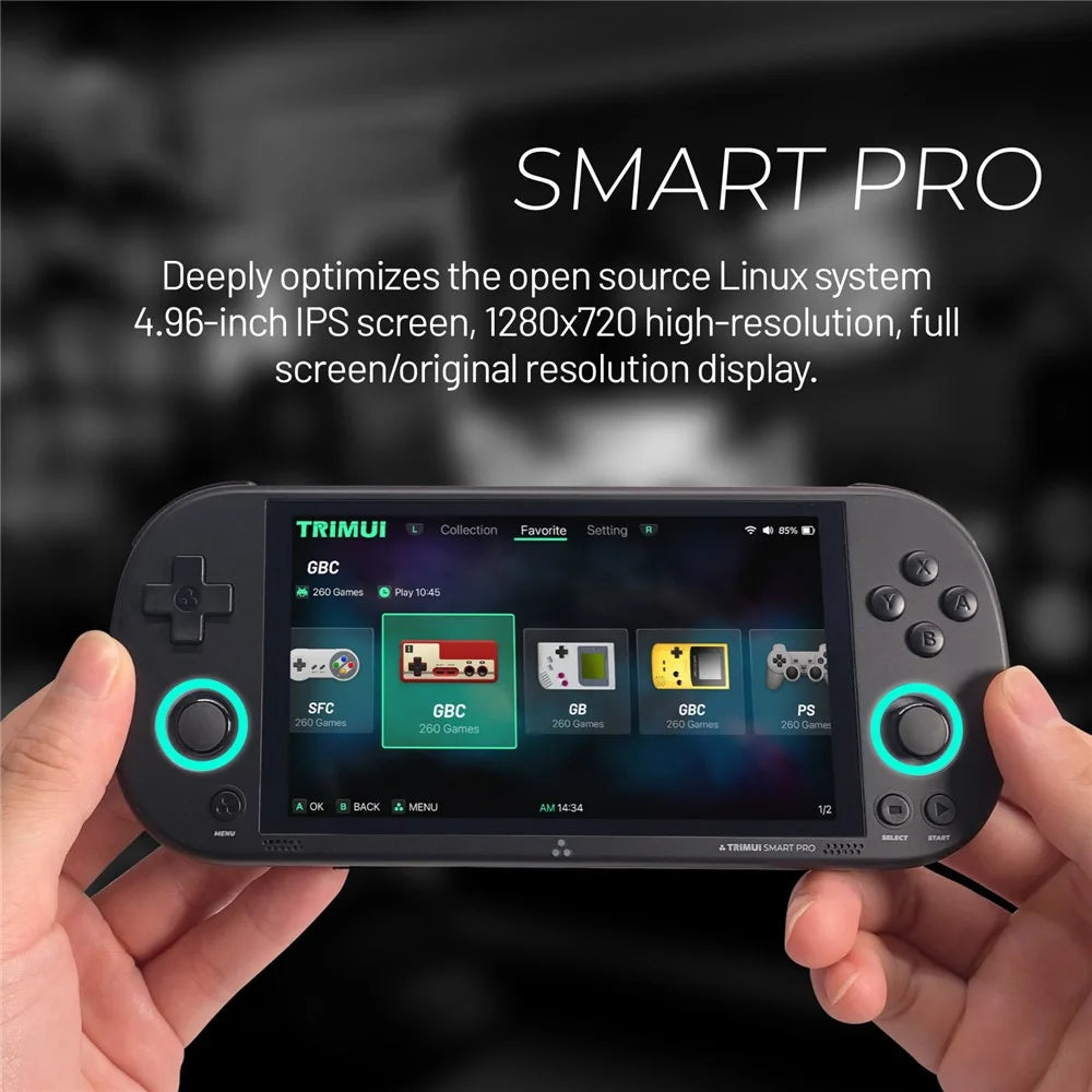 ANBERNIC Retro Handheld Game Console Built-In 26+ Emulator Console (With 256G Memory Card, English Version) - Black - 6