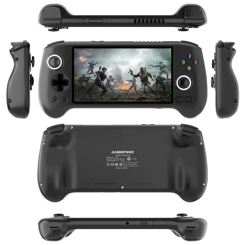 ANBERNIC RG556 8+128G Wireless Gamepad Retro Joystick Game Console, without TF Card and Games (English Version) - Black - 1