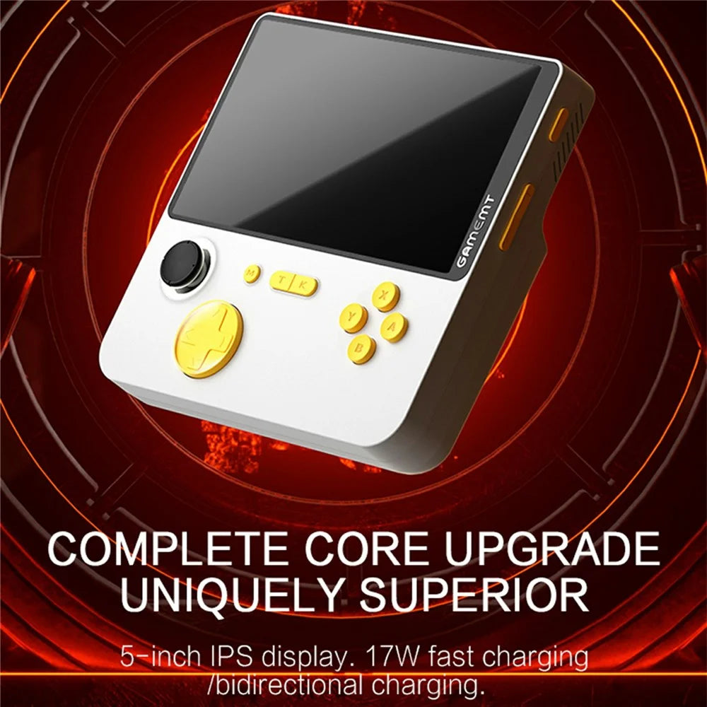 E5 5.0-inch Retro Handheld Game Console Mini Arcade Game Machine Support HD TV Connection with 32G Memory Card - Yellow - 2