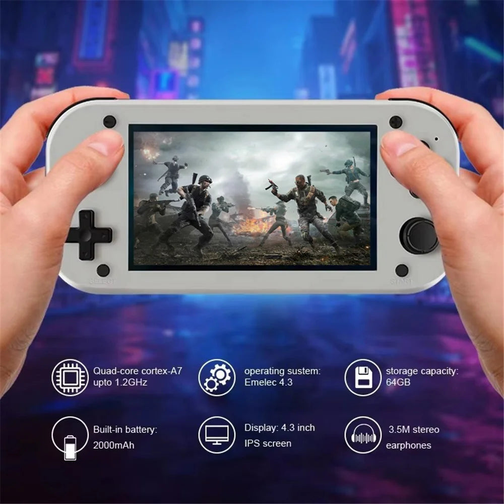 M17 4.3 Inch Screen Handheld Video Game Console 3D Arcade Emulator Controller with 128G Memory - 2