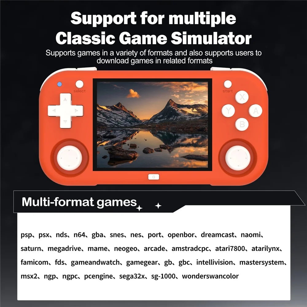 AMPOWN Magicx XU Mini M 128GB Portable Handheld Game Console Open Source High Definition Gaming Machine - Orange - 4
