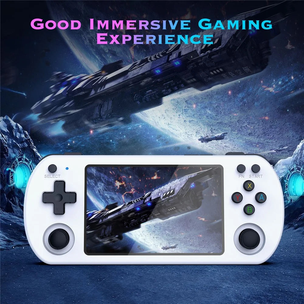 U8 Open Source Linux System 4.0 Inch IPS Screen Retro Handheld Game Console, 64GB Storage - Transparent Black - 6