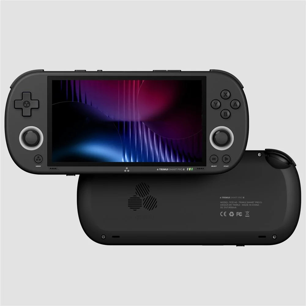 TRIMUI Smart Pro S TG5050 4.96 Inch IPS Screen Handheld Gamepad Hall Joystick Retro Gaming Console, with 256G TF Card - Black - 3