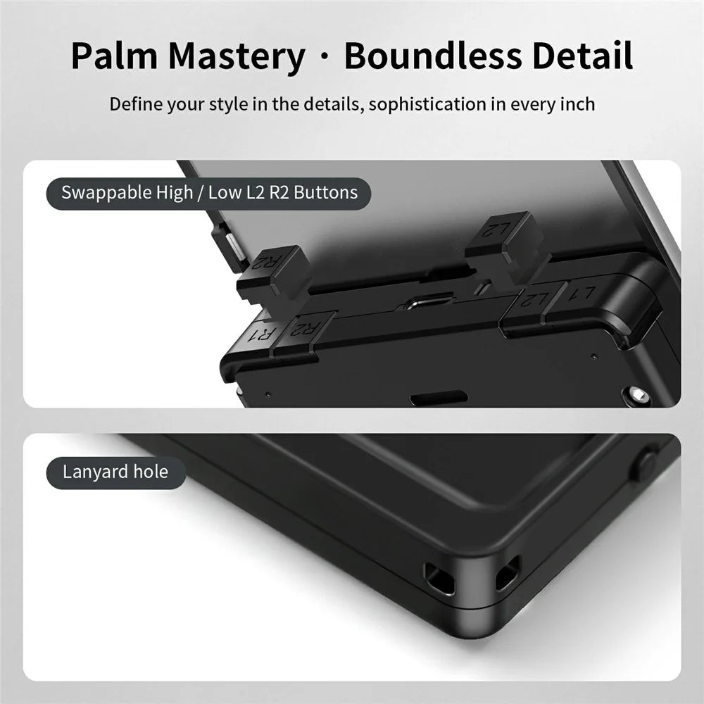 ANBERNIC RG Rotate Handheld Game Console 3.5 Inch Touchscreen Android 12 Portable Retro Gaming Device with Rotating Screen - Black - 3