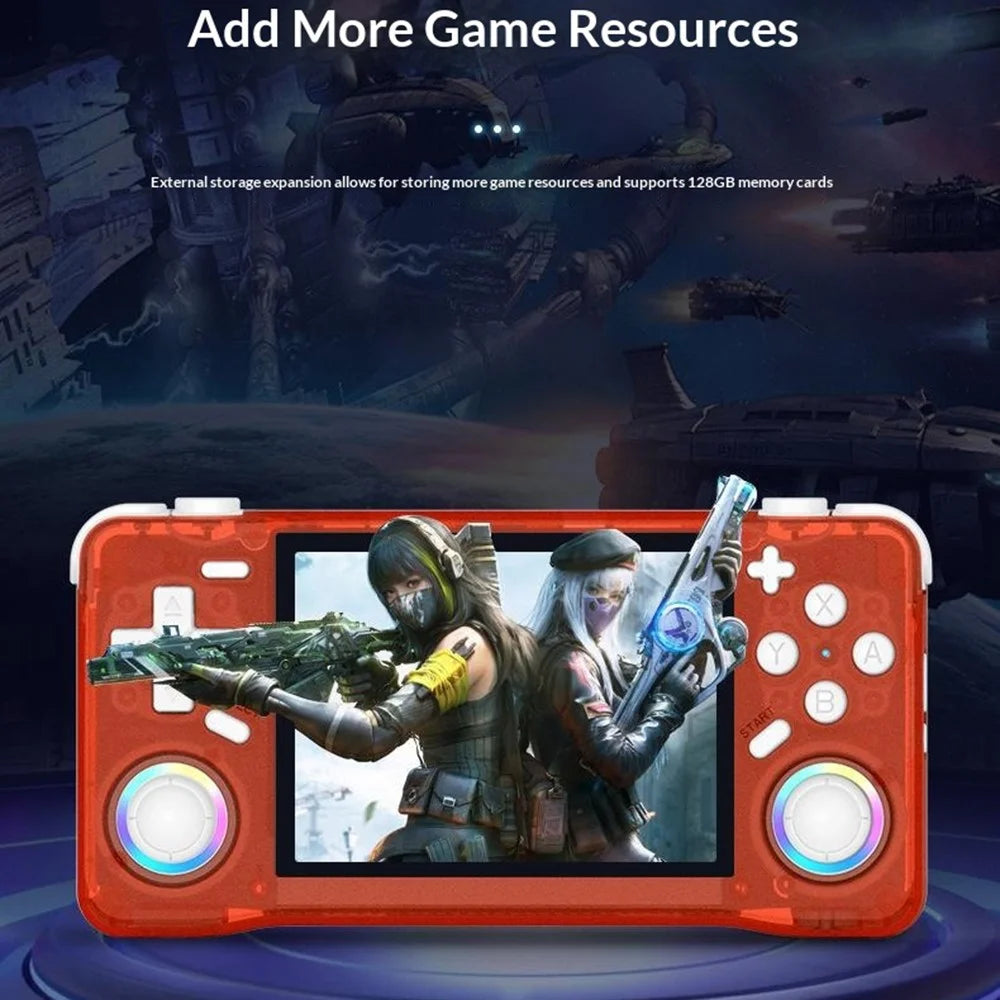 XF35H 64G Storage Open Source Handheld Game Console 3.5 inch IPS Display 30+ Emulators for Retro Gaming - White - 6