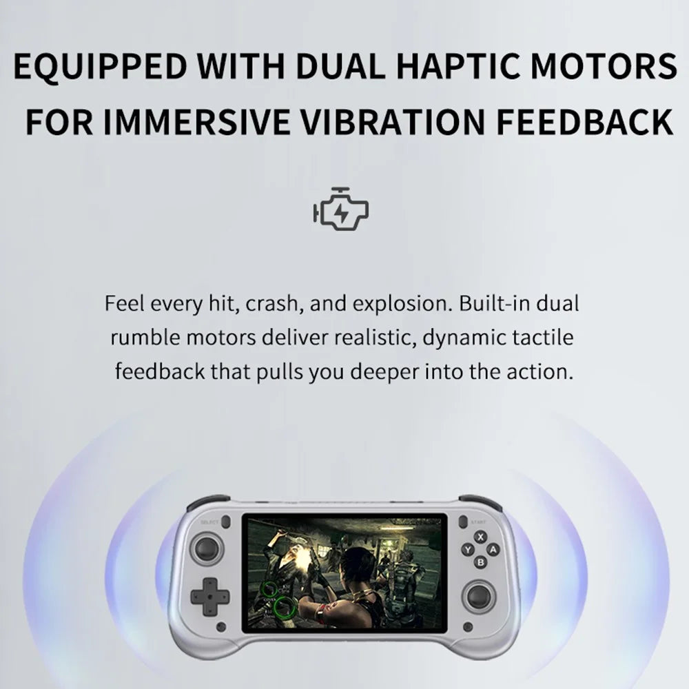 H55 PRO Handheld Game Console with 64GB TF Card 5.5 Inch IPS Screen Dual Joysticks WiFi Retro Gamepad - Iridescent Purple - 7