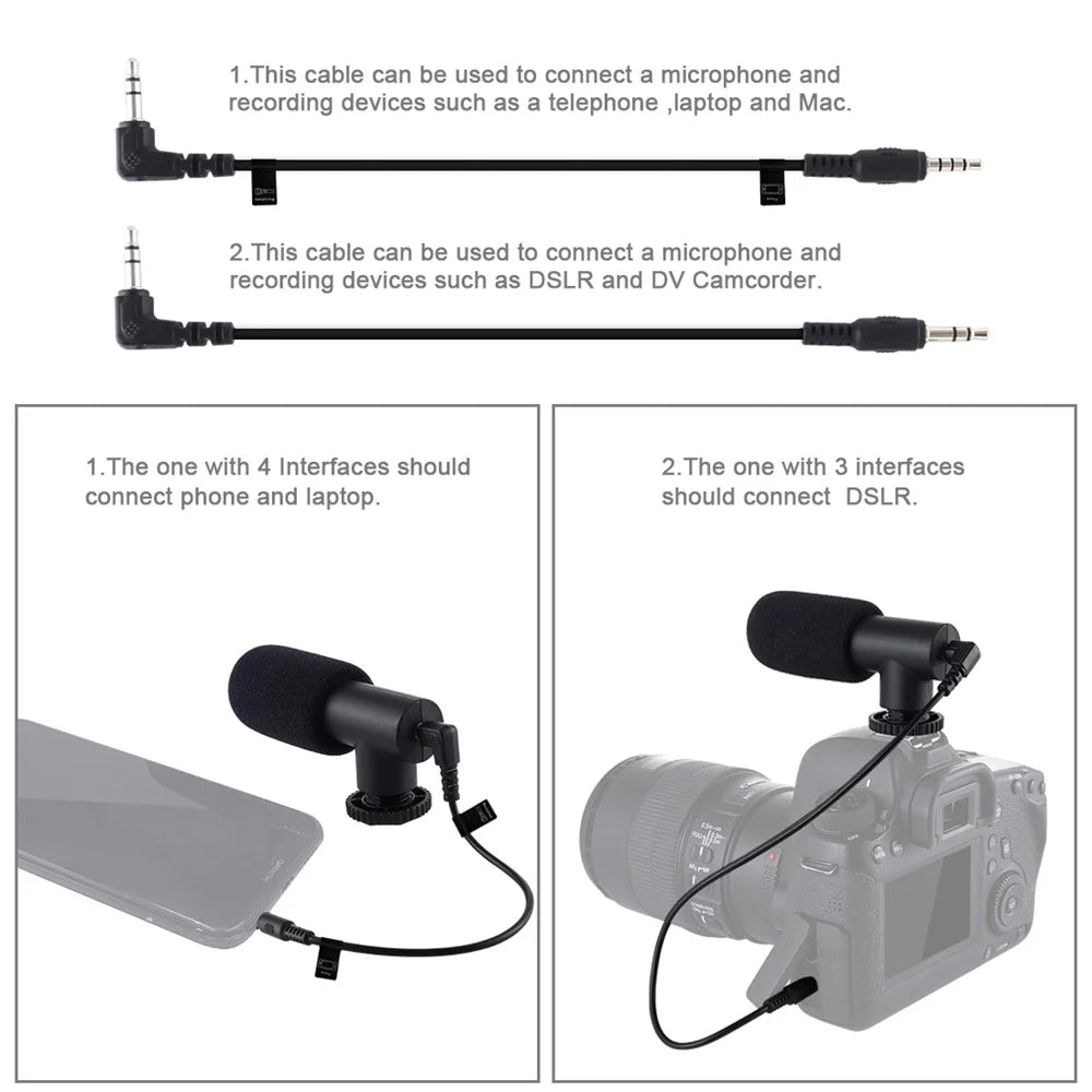 PULUZ PKT3132B Phone Holder Tripod Video Recording Stand Kit with Fill Light Microphone - 3