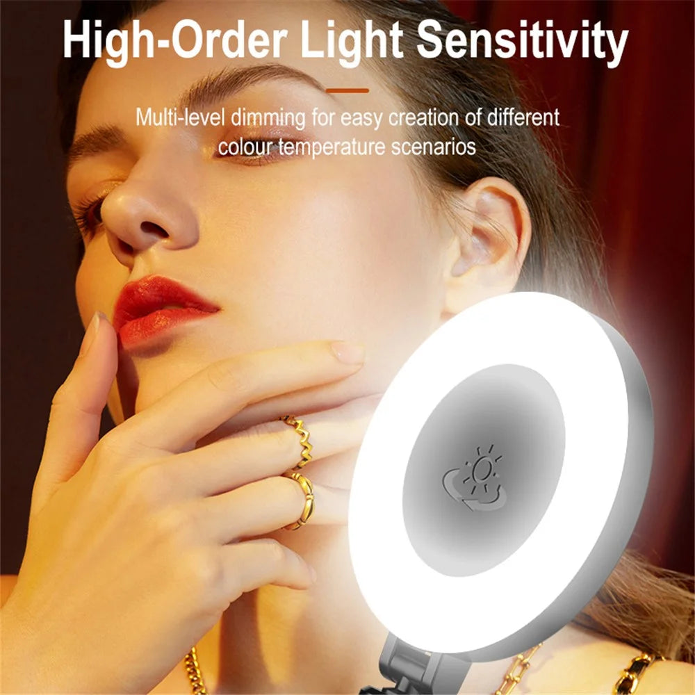D07 3 Color 9 Level Dimmable Portable Fill Light for Selfie Photography Live Streaming - 4