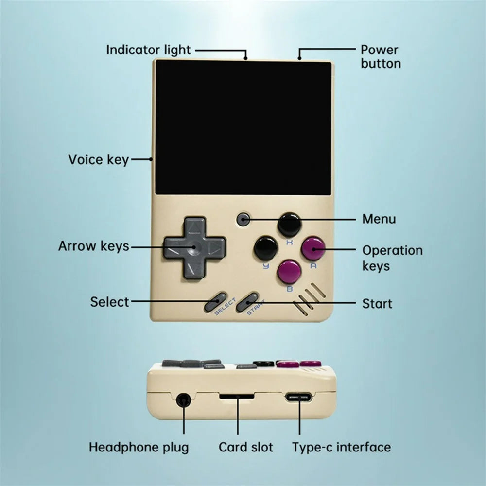 MIYOO Mini Plus 3.5-inch IPS Screen Linux System Portable Retro Handheld Game Console - White - 5