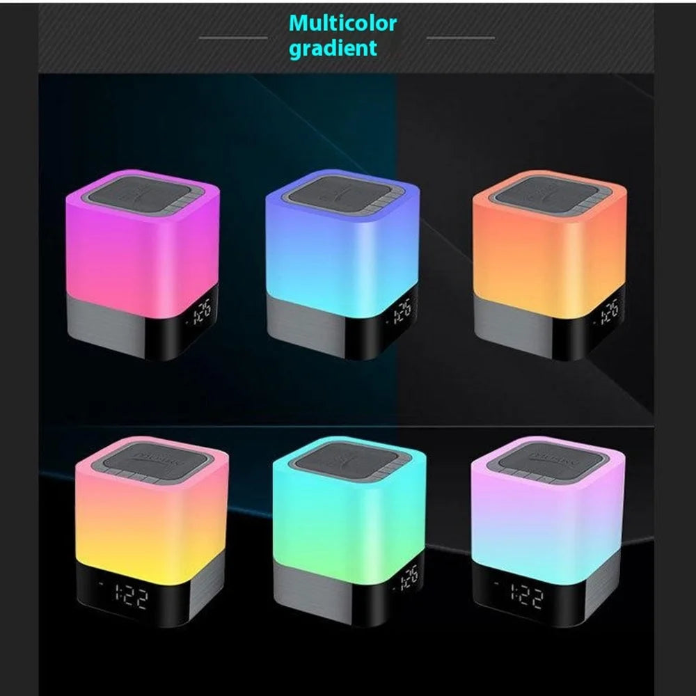 MUSKY DY28P 3 Level LED Lighting Bluetooth-Compatible Speaker Touch Control Night Light with Alarm Clock - 3