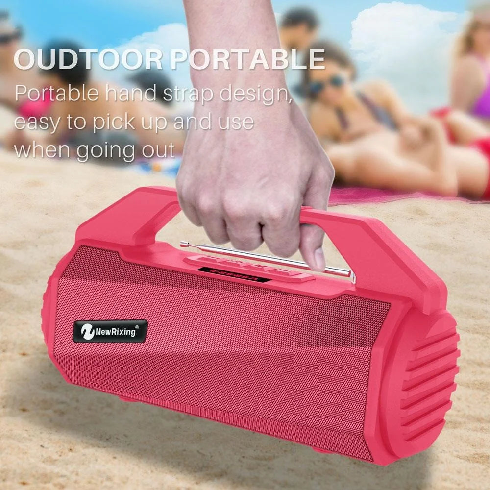 NEWRIXING NR4025 Wireless Bluetooth-compatible Speaker Portable TWS Speaker 10W Stereo Sound Amp Support TF Card/FM - Black - 5