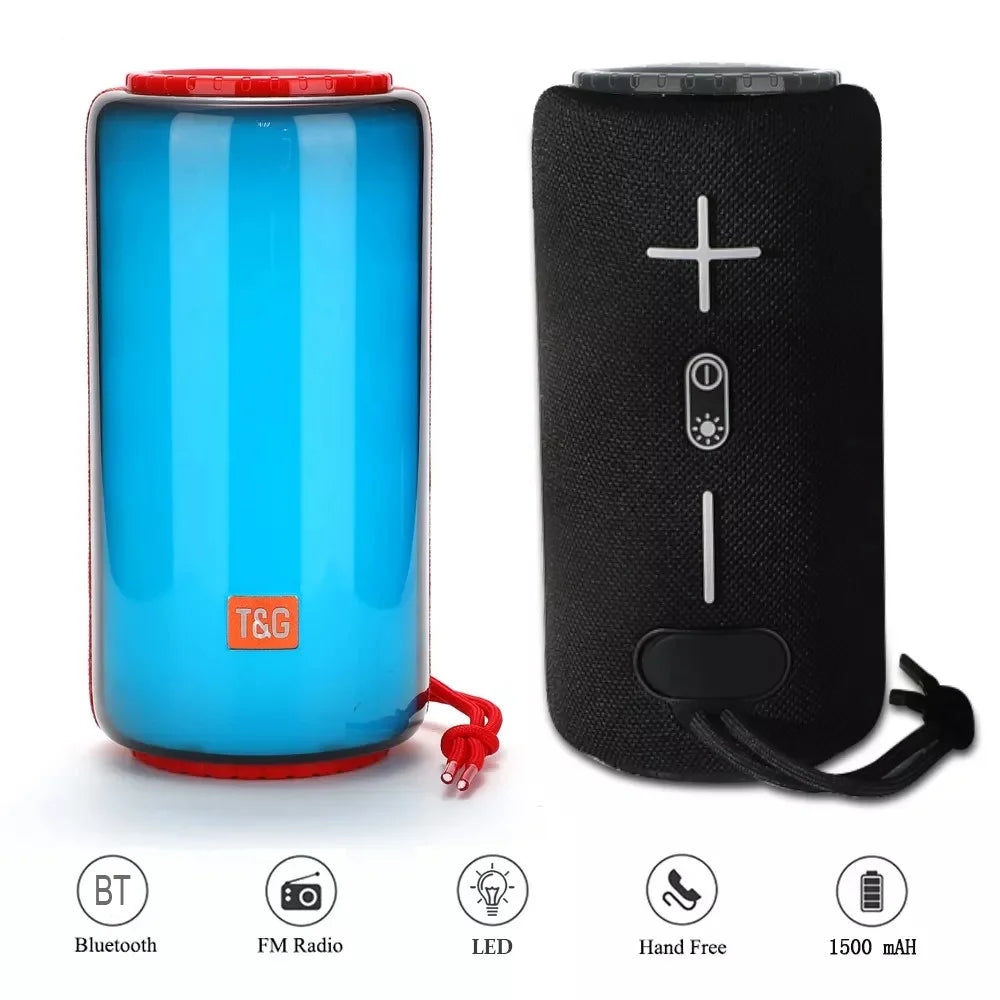 T&G TG639 10W TWS Wireless Bluetooth-compatible Speaker with LED Light Portable Outdoor Music Player Stereo Portable Speaker (CE) - Red - 3