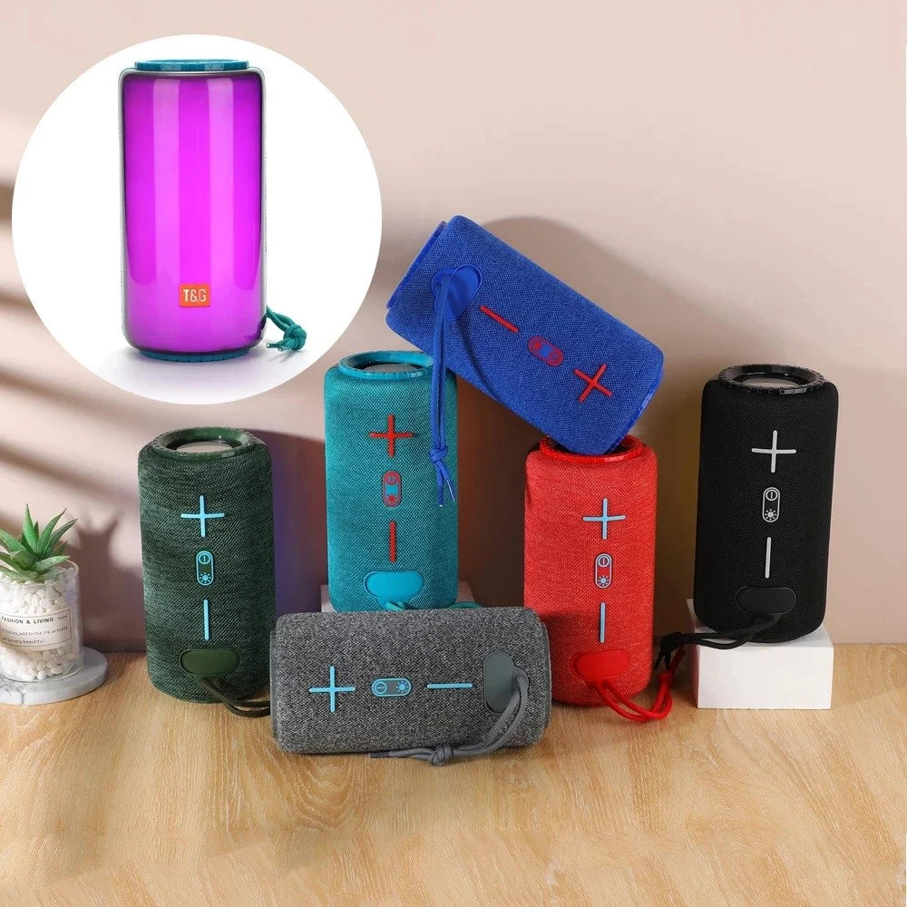 T&G TG639 10W TWS Wireless Bluetooth-compatible Speaker with LED Light Portable Outdoor Music Player Stereo Portable Speaker (CE) - Red - 7