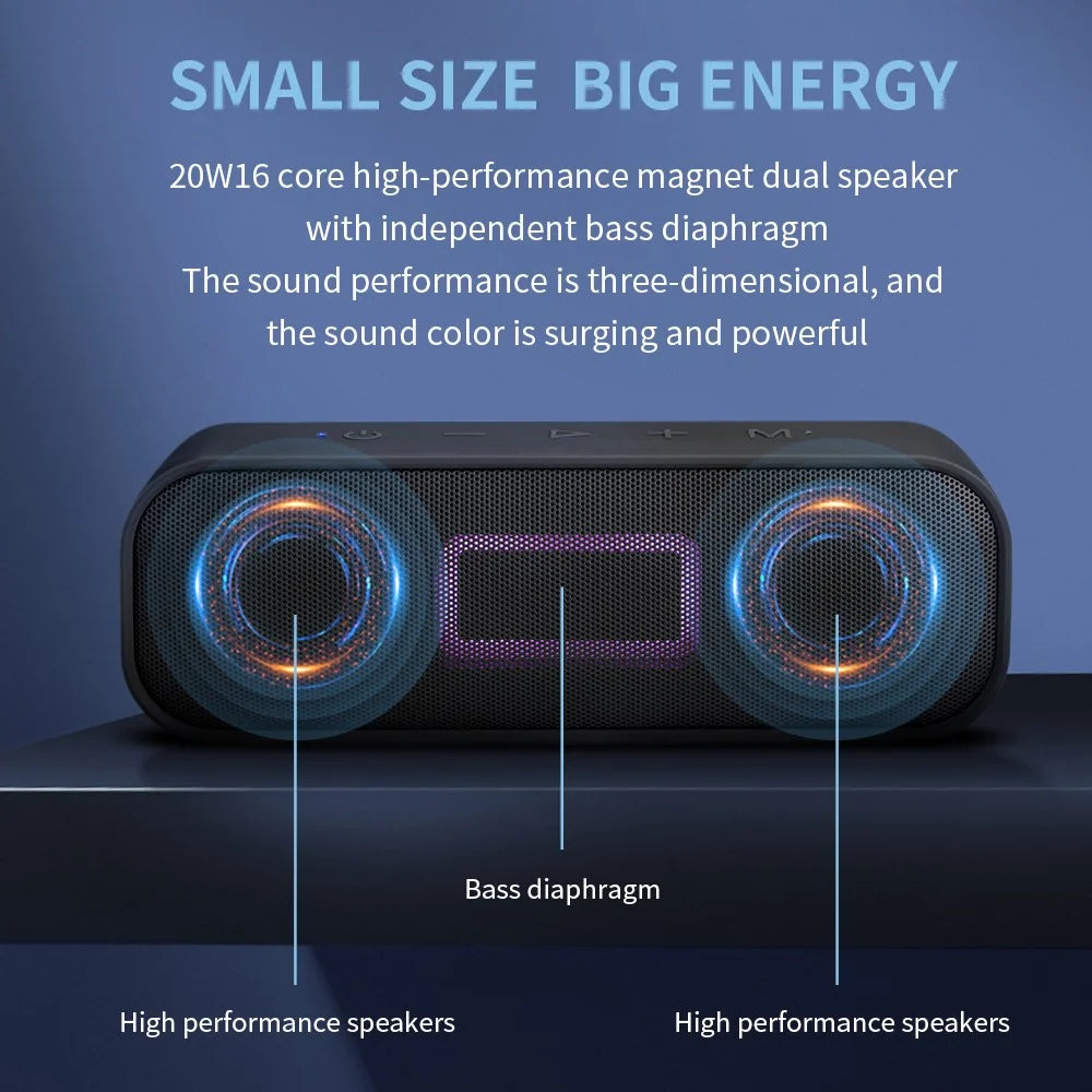 CYBORIS S2 IPX6 Waterproof Outdoor Loudspeaker Portable Wireless Bluetooth-compatible Speaker - Blue - 3