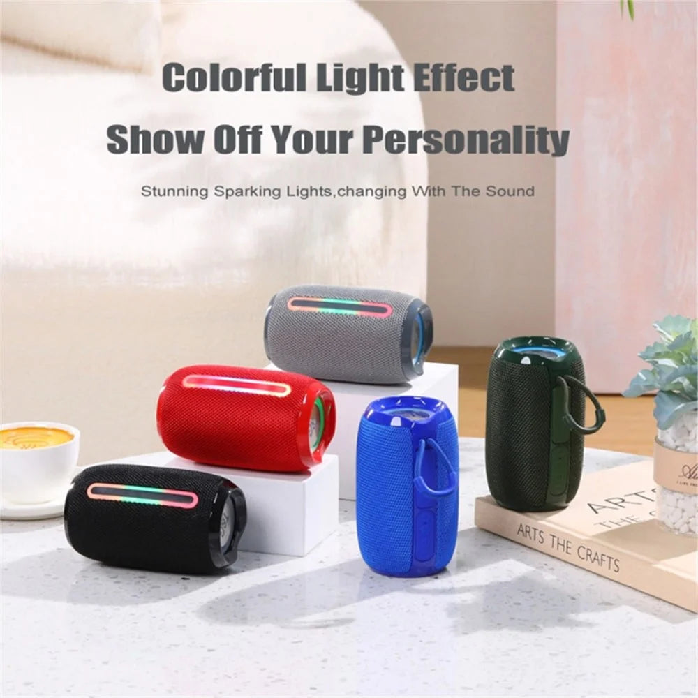 T&G TG653 TWS Portable Bluetooth-compatible Speaker LED Light Outdoor Wireless Stereo Subwoofer - Blue - 7