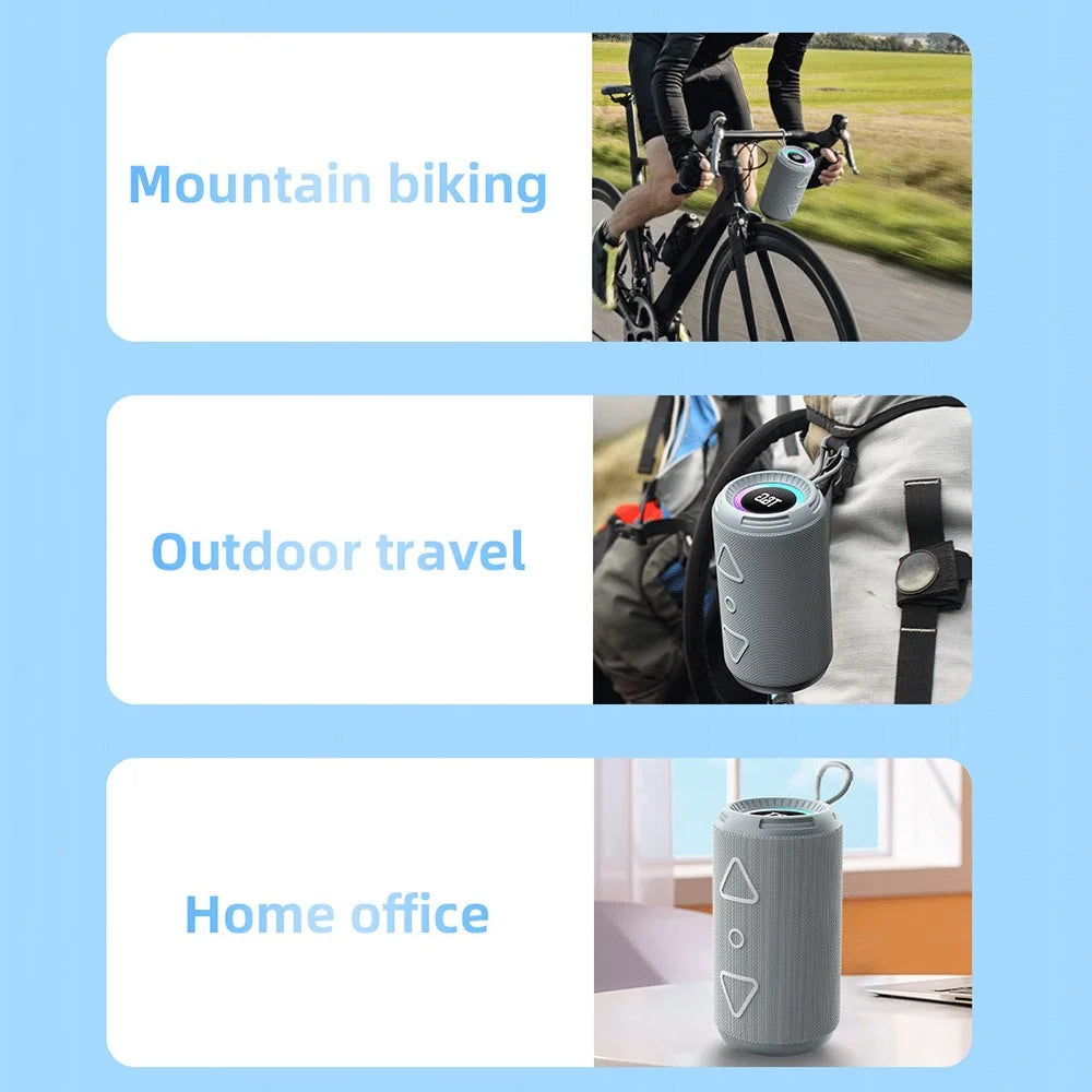 T&G TG656 RGB Light Portable Sound Column Bluetooth-compatible Speaker for Outdoor Sports - Grey - 4