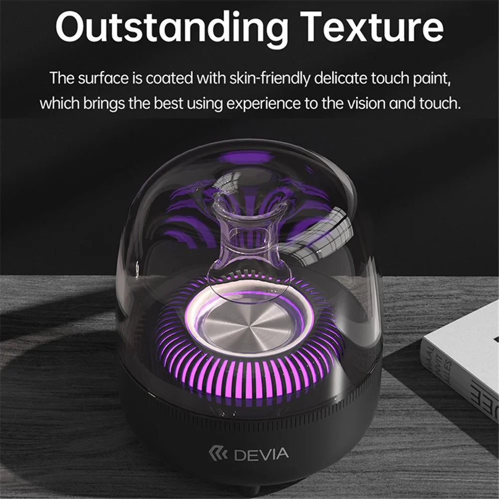 DEVIA Smart Series EM046 Crystal Bluetooth-compatible Speaker RGB Light HiFi Sound Wireless Music Subwoofer (I-M2) - 2