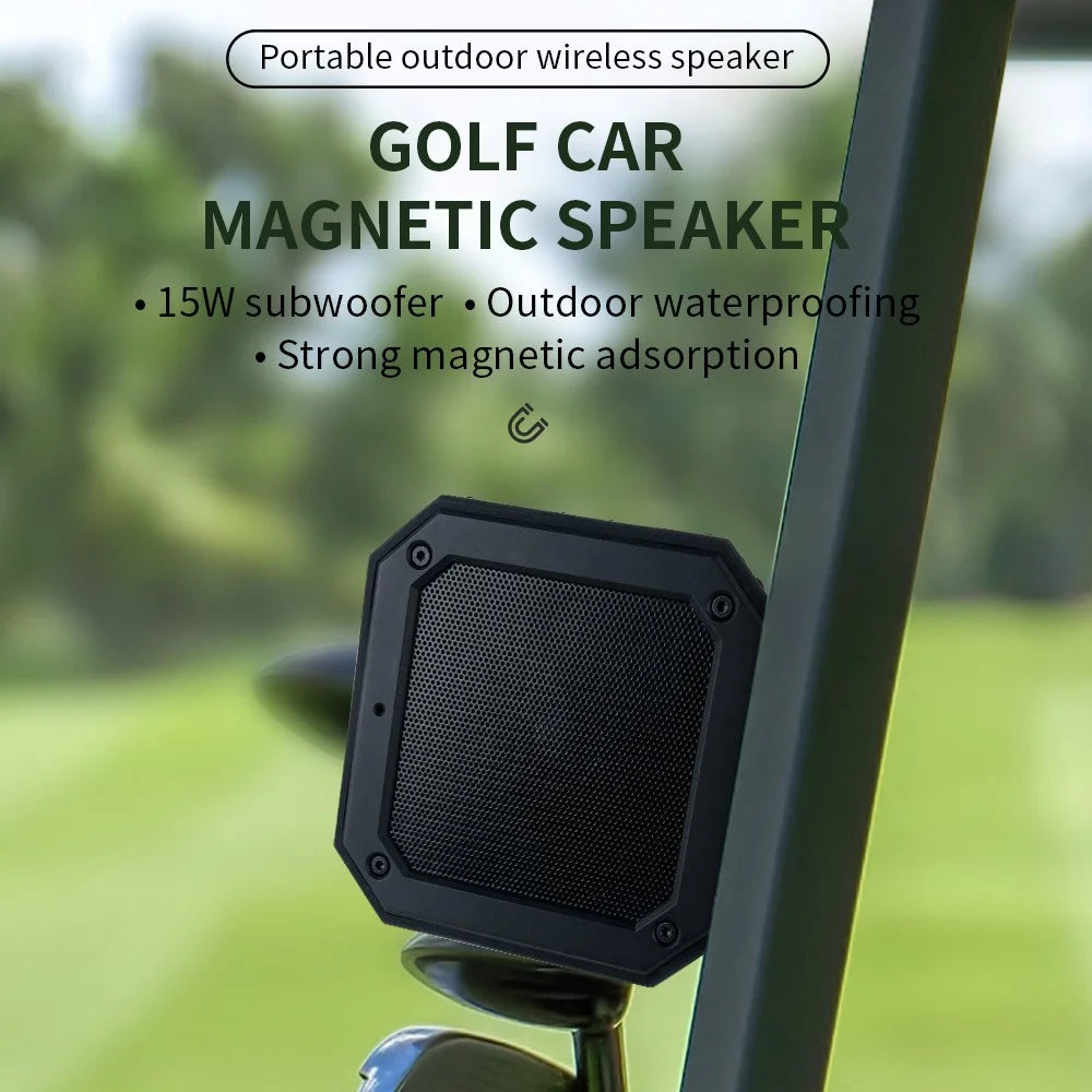 CYBORIS X1S Magnetic Bluetooth-compatible Speaker for Golf Cart Waterproof Subwoofer Built-In Mic - 3