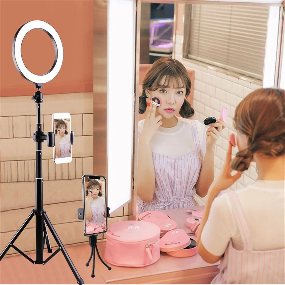 LATZZ T9 Ring Photography Fill Light with Tripod and Phone Bracket - 2