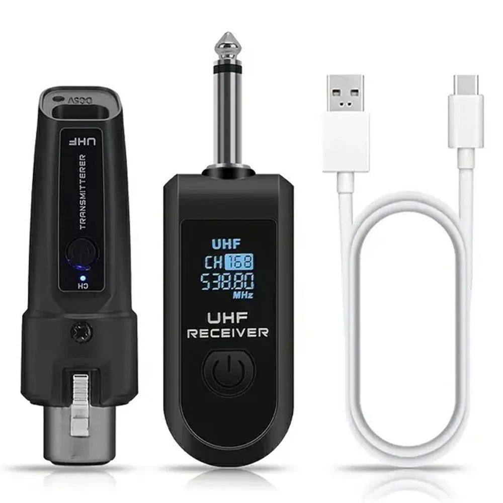 K1 Wired to Wireless Microphone Converter for Handheld Dynamic Mic, 1 Transmitter + 1 Receiver - 1