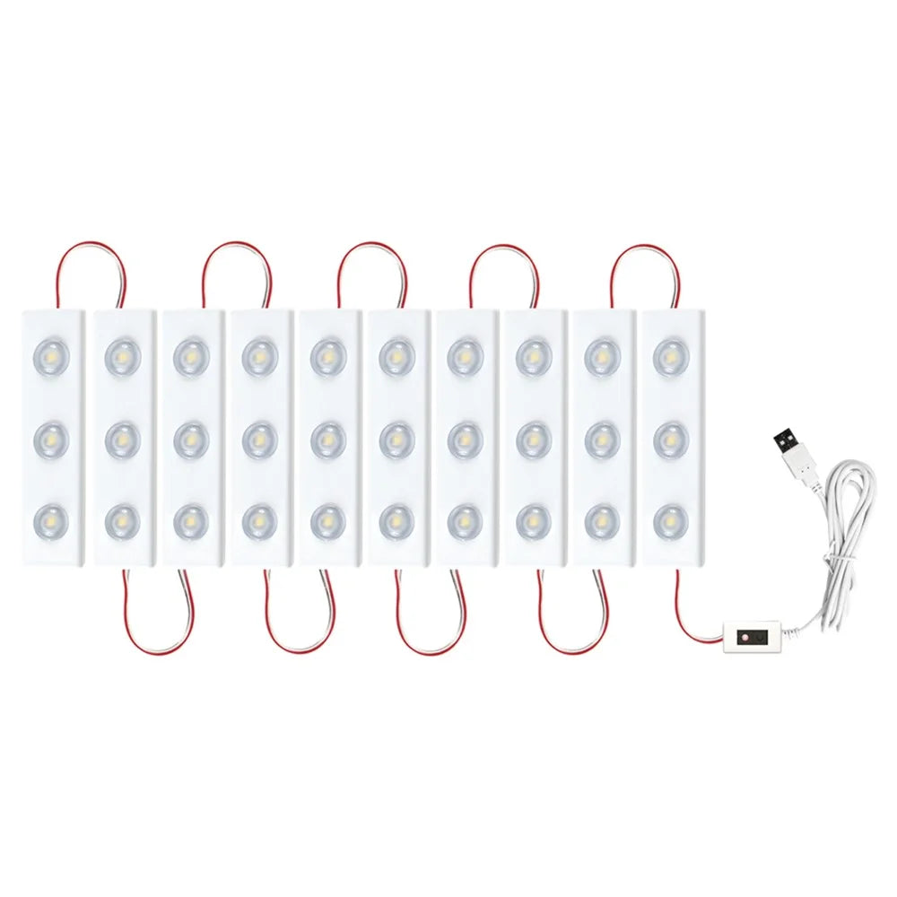 Hand Induction Dimmable LED Makeup Mirror Light Strip USB Powered Cosmetic Mirror Lamp - 6 LED Strips - 2
