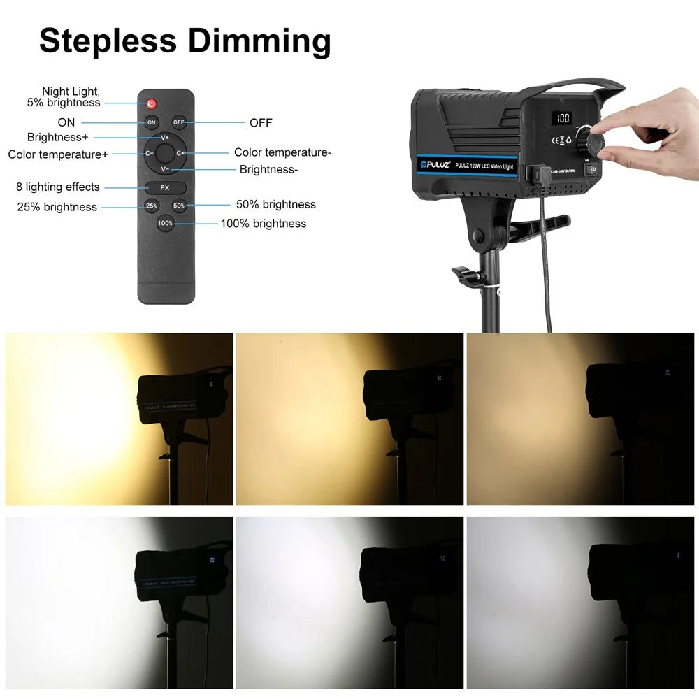PULUZ PKT3108 Photography Kit Set 3200K-5600K 120W Video Light with Softbox Remote Control Light Holder - AU Plug - 4