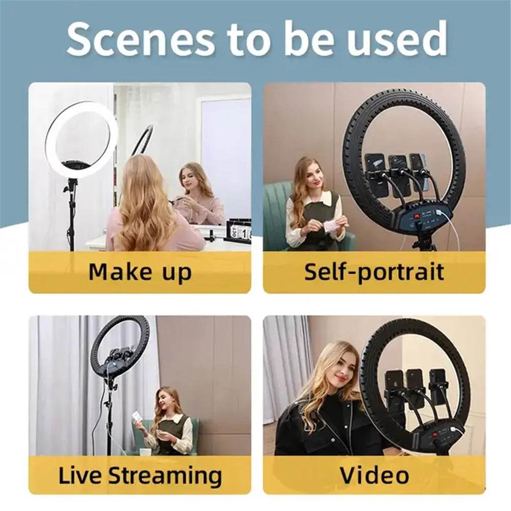 JMARY FM-19RS 19-inch Touch Control Beauty Light Photography LED Ring Fill Light - US Plug - 5