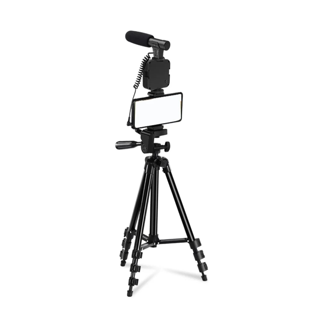 K-05LM Vlogging Kit with Microphone 36 LED Light Bluetooth-compatible Remote Smart Phone Holder Tripod - 2