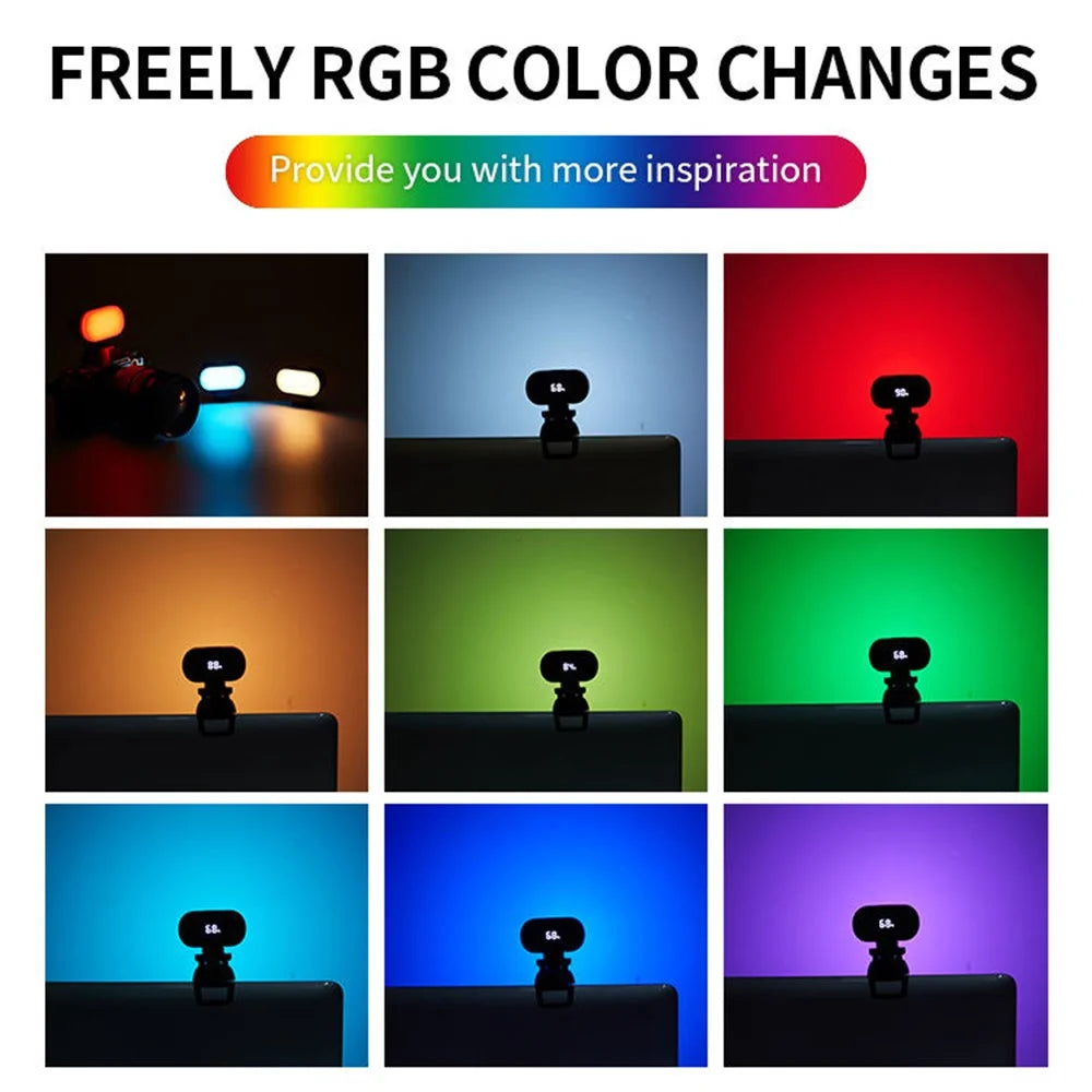 JMARY FM-16RGB Portable Mini RGB Video Conference Fill Light Rechargeable Photography LED Fill Light - 4