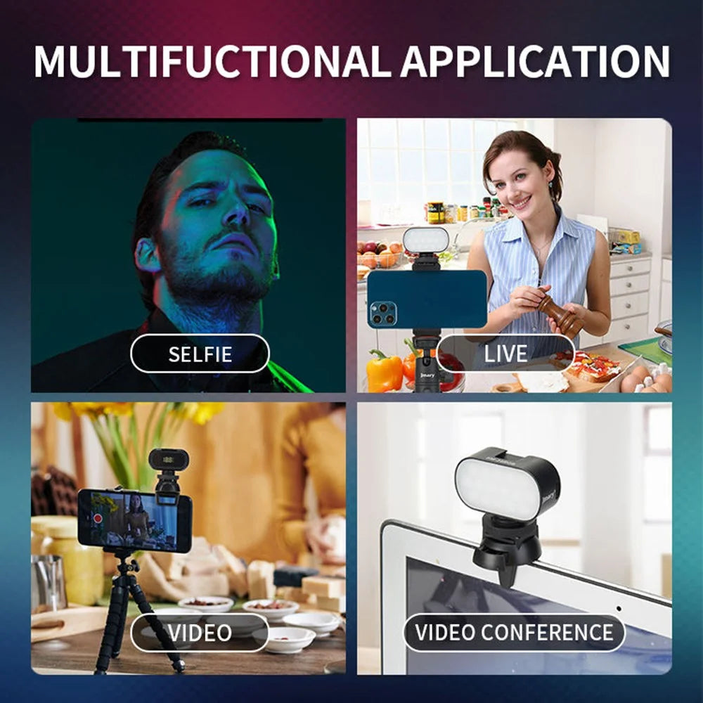 JMARY FM-16RGB Portable Mini RGB Video Conference Fill Light Rechargeable Photography LED Fill Light - 5