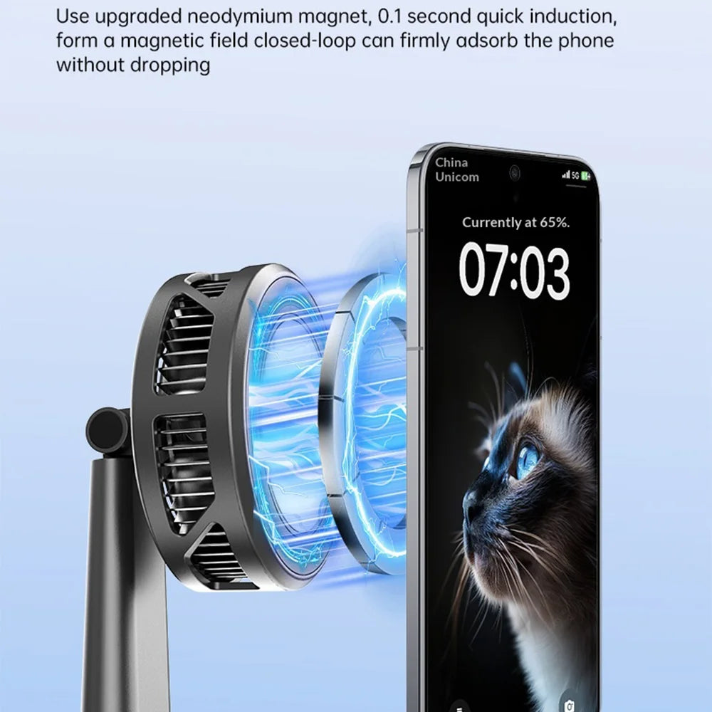 AI Auto Tracking Gimbal Face Recognition Stabilizer 360 Degree Rotating Phone Holder with Cooling Fan for Live Streaming - UK Version - 6