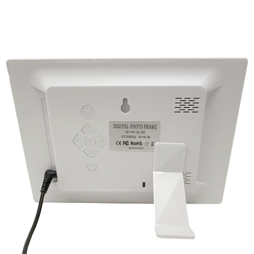 8 Inch Digital Photo Frame 1024x600 IPS Display Electronic Album with USB/SD Card Slot - White - 2