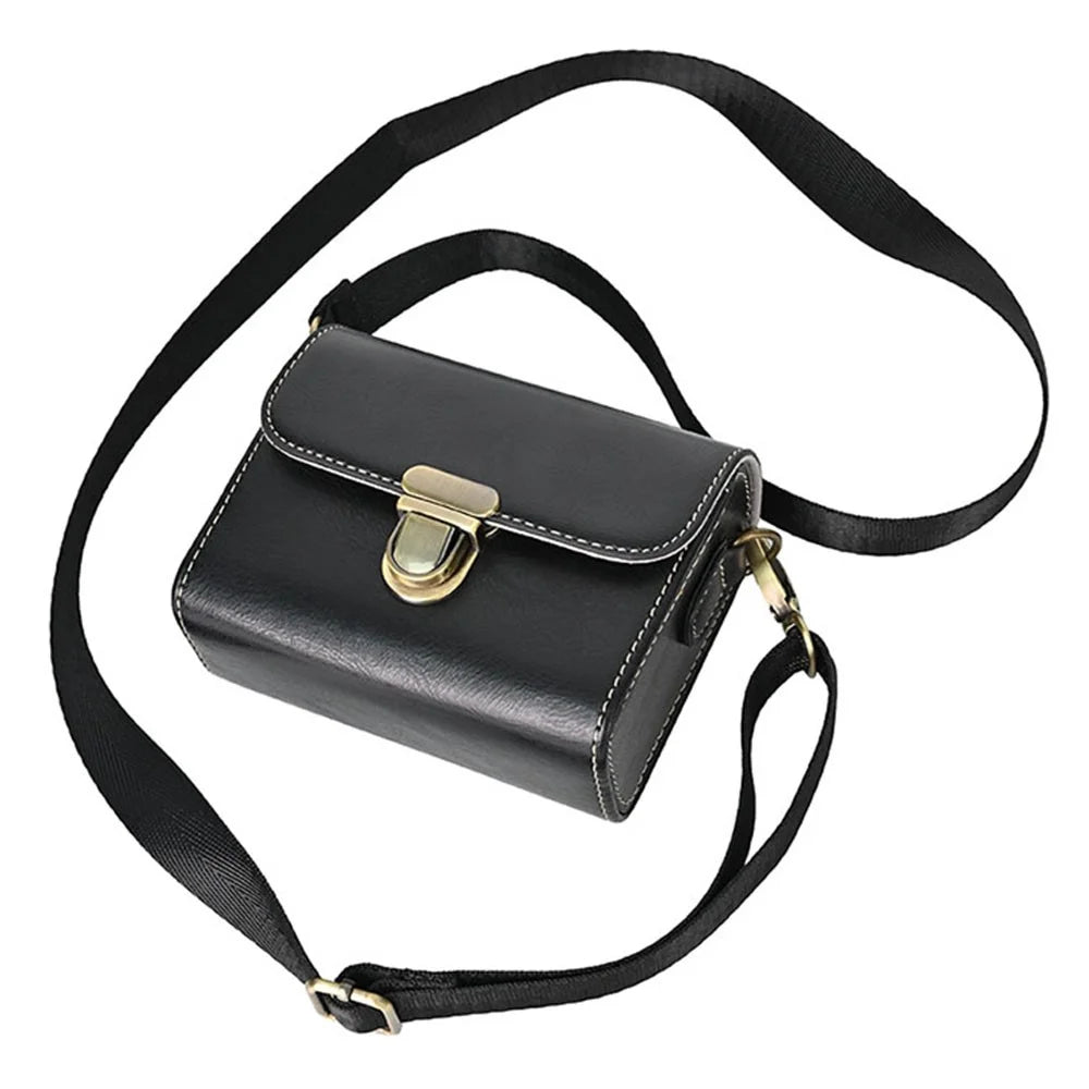 Carrying Case for Canon / Ricoh / Sony Camera Universal PU Leather Shoulder Bag - Black - 2