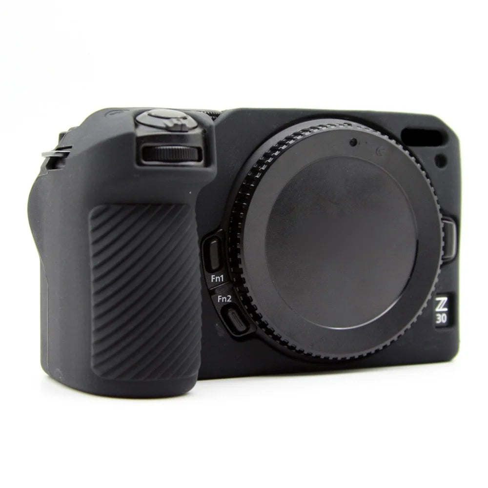 For Nikon Z 30 Camera Silicone Case Anti-Slip Glossy Surface Protective Cover - Black - 5