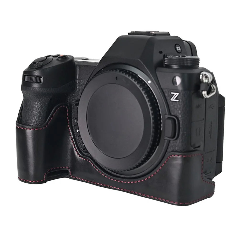 For Nikon Z6 III Camera Case Large Cutout PU Leather Protective Cover - Black - 2