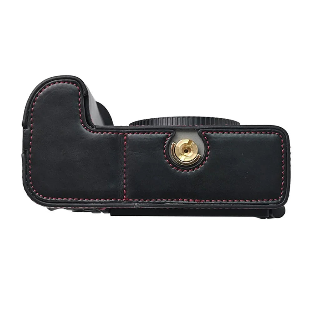 For Nikon Z6 III Camera Case Large Cutout PU Leather Protective Cover - Black - 5
