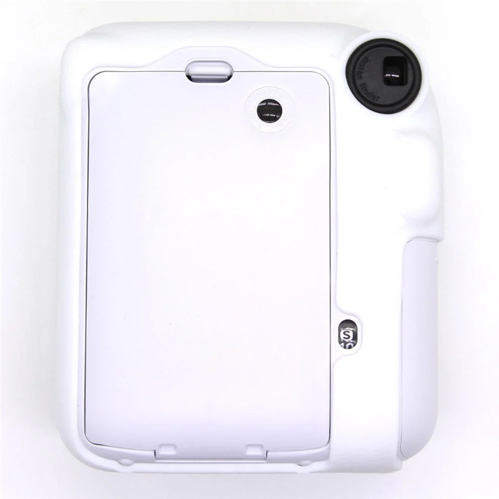 For Fujifilm Instax Mini 12 Camera Case Litchi Texture Silicone Protective Cover - White - 2