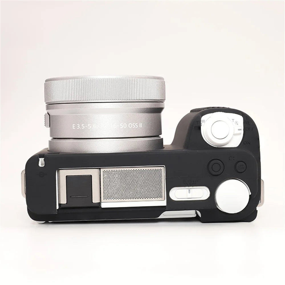 For Sony ZV-E10 II Camera Protective Case Scratch Resistant Silicone Cover - Black - 3
