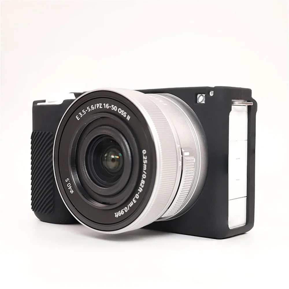 For Sony ZV-E10 II Camera Protective Case Scratch Resistant Silicone Cover - Black - 5