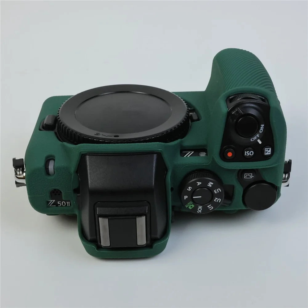 For Nikon Z 50 II Silicone Case Protective Cover Portable Shock Resistant Camera Sleeve - Blackish Green - 7