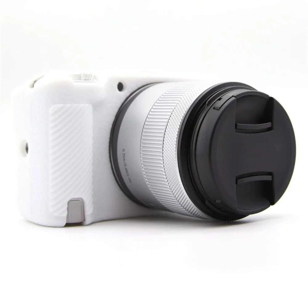 For Canon EOS R50 V Camera Protective Case Anti Scratch Textured Silicone Cover - White - 2