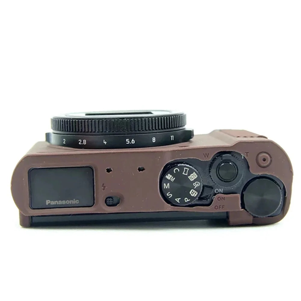 For Panasonic LX10 Soft Silicone Protective Case Digital Camera Anti-scratch Anti-drop Cover - Coffee - 2