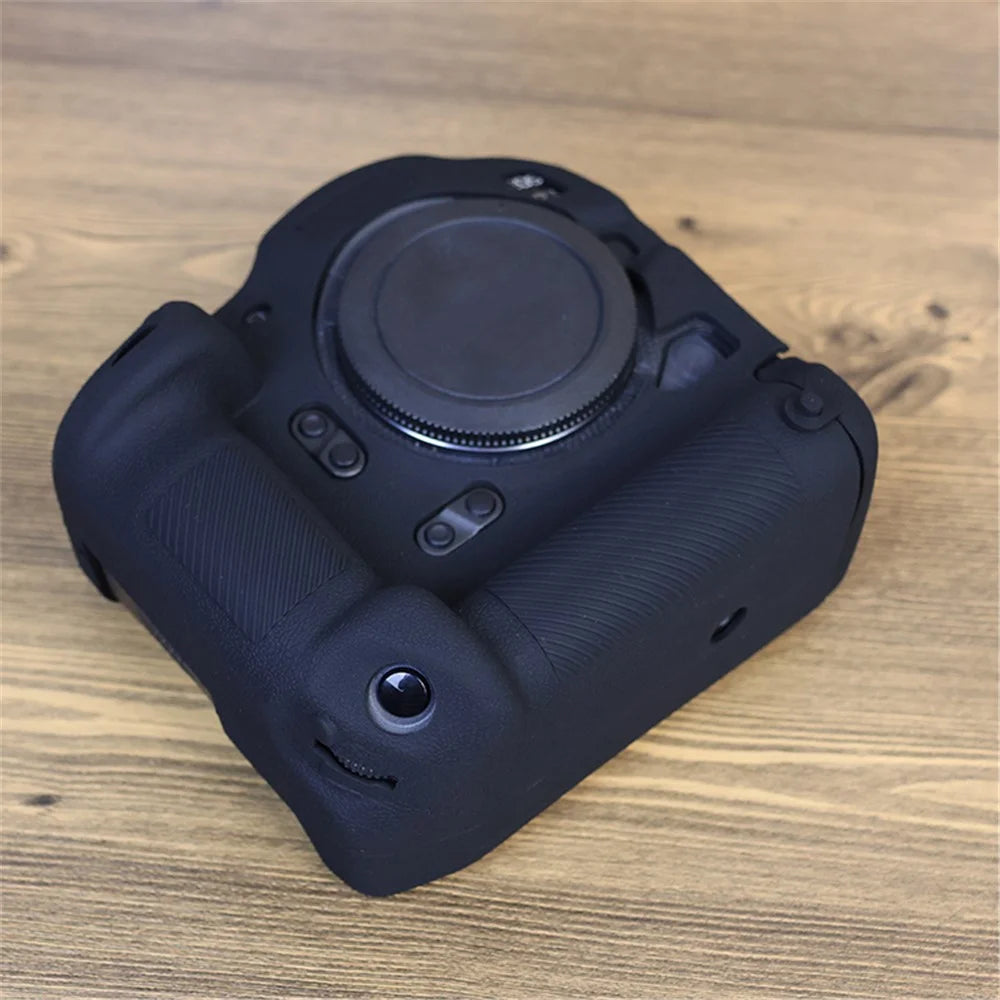 Drop Protection Flexible Silicone Protective Case for Canon EOS R3  Camera, Anti-scratch Anti-drop Cover - Black - 7