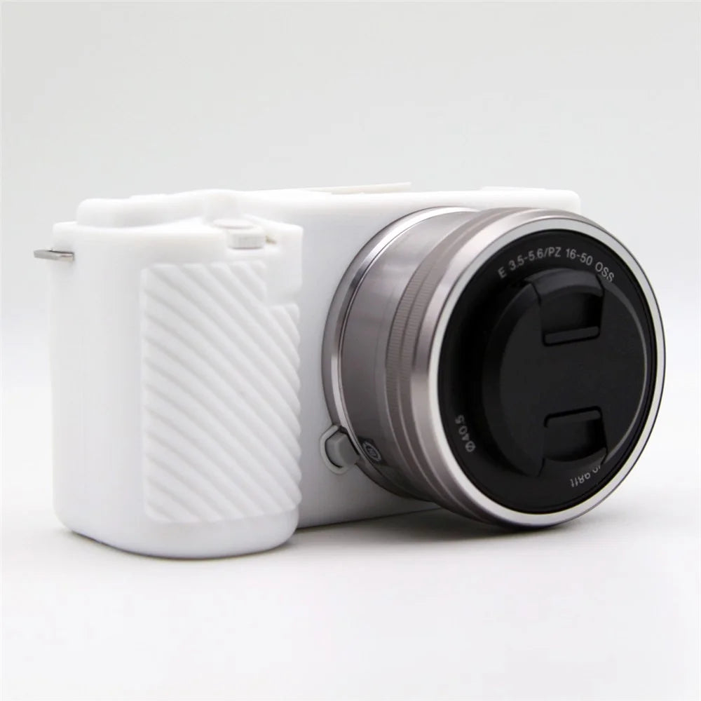 Dust-proof Sleeve for Sony ZV-E10 Camera Non-slip Silicone Cover Protective Case - White - 2