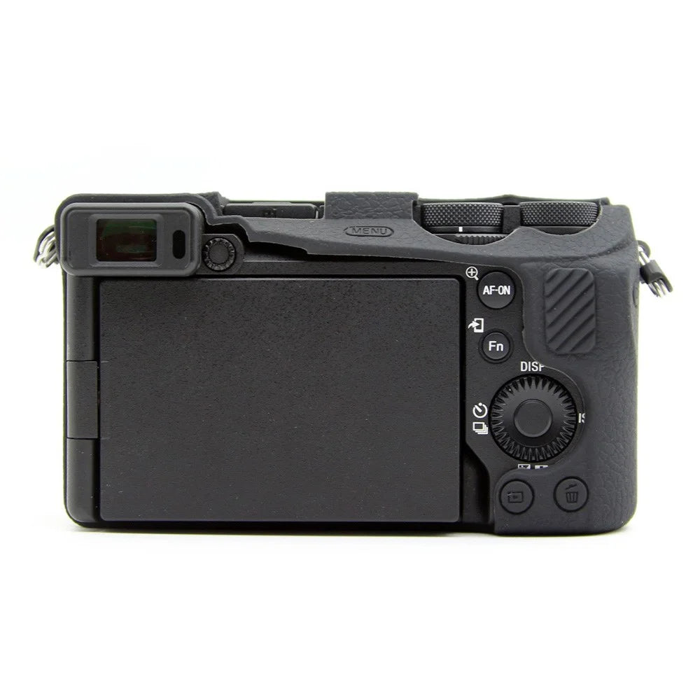 For Sony A6700 Textured Case Anti-Scratch Silicone Cover Camera Sleeve - Black - 2