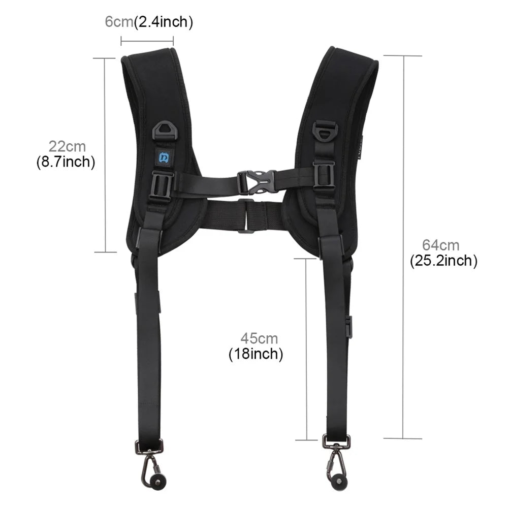 PULUZ PU6002 Double Shoulder Quick Release Camera Strap Camcorder Strap for DSLR SLR Rope - 7
