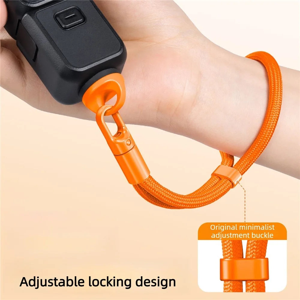 21cm Hand Strap for Insta360 Luna Ultra Camera Adjustable Wrist Lanyard Anti-Lost Self-Locking Buckle Polyester Rope - Orange - 2