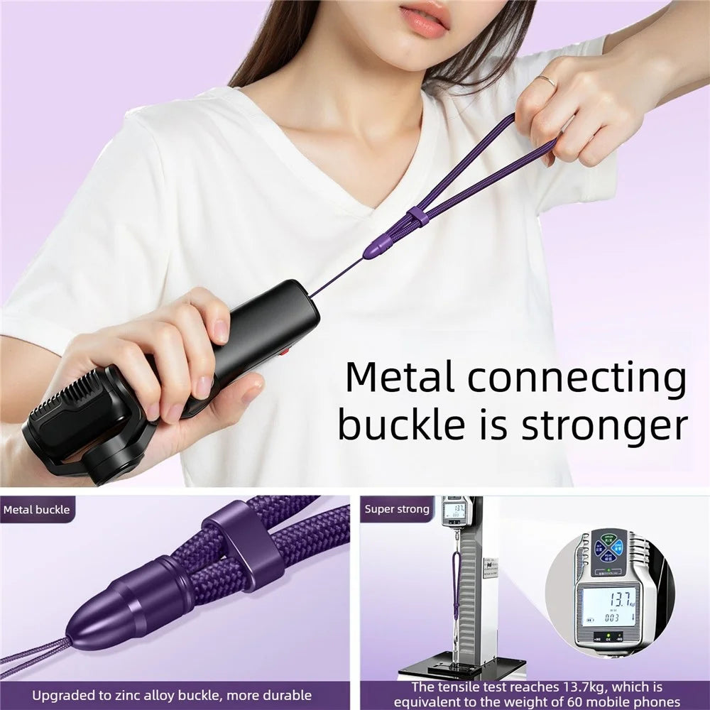 19.5cm Camera Wrist Strap with Self-locking Adjustment Buckle Anti-lost Hand Rope for Action Camera Phone Digital Device - Dark Purple - 4